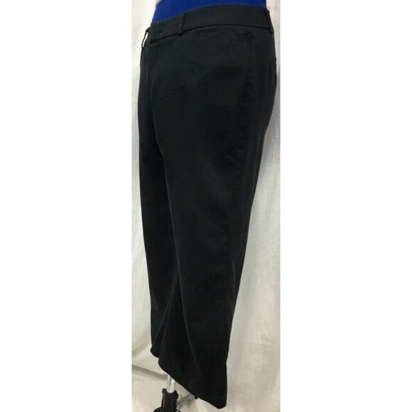 Dockers Pants Womens 12 Black Individual Fit Cropped Stretch Straight VTG - Picture 8 of 12